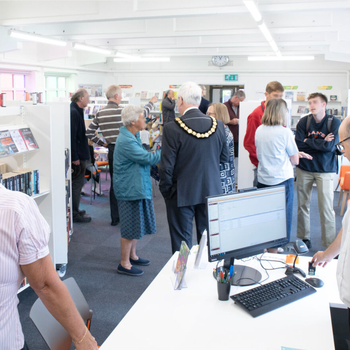 Woodthorpe reopening - customers enjoy the new library