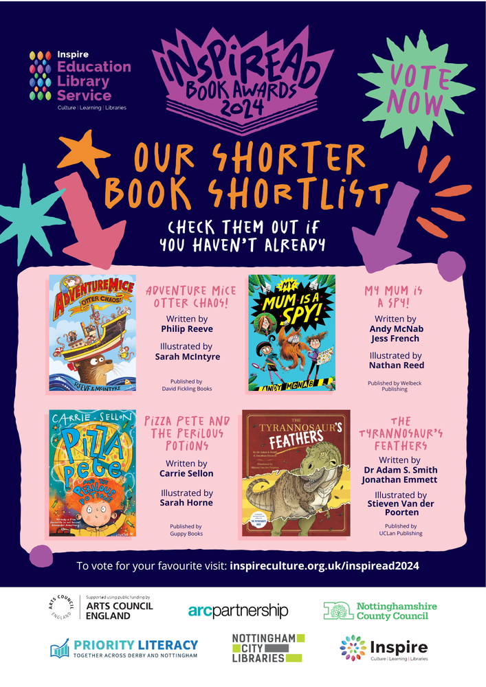 Poster for Shorter Book shortlist