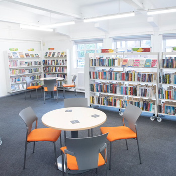 Woodthorpe Library after refurbishment - seating area