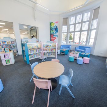 Hucknall Library interior, children's area