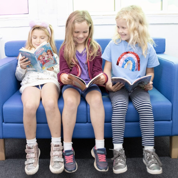 Woodthorpe reopening - some of our youngest customers reading