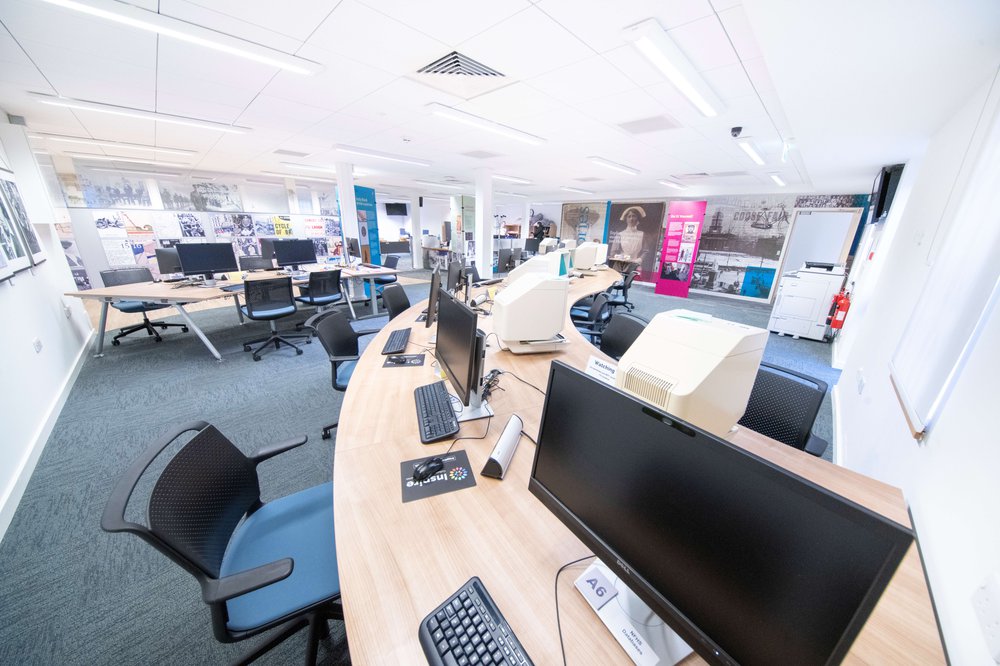 Public computers at Nottinghamshire Archives