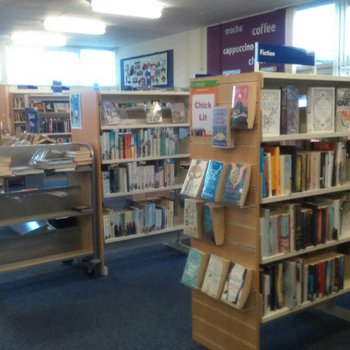 Forest Town library bookshelves before refurbishment