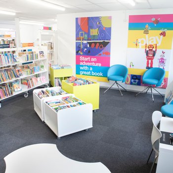 Internal shot of Ollerton Library