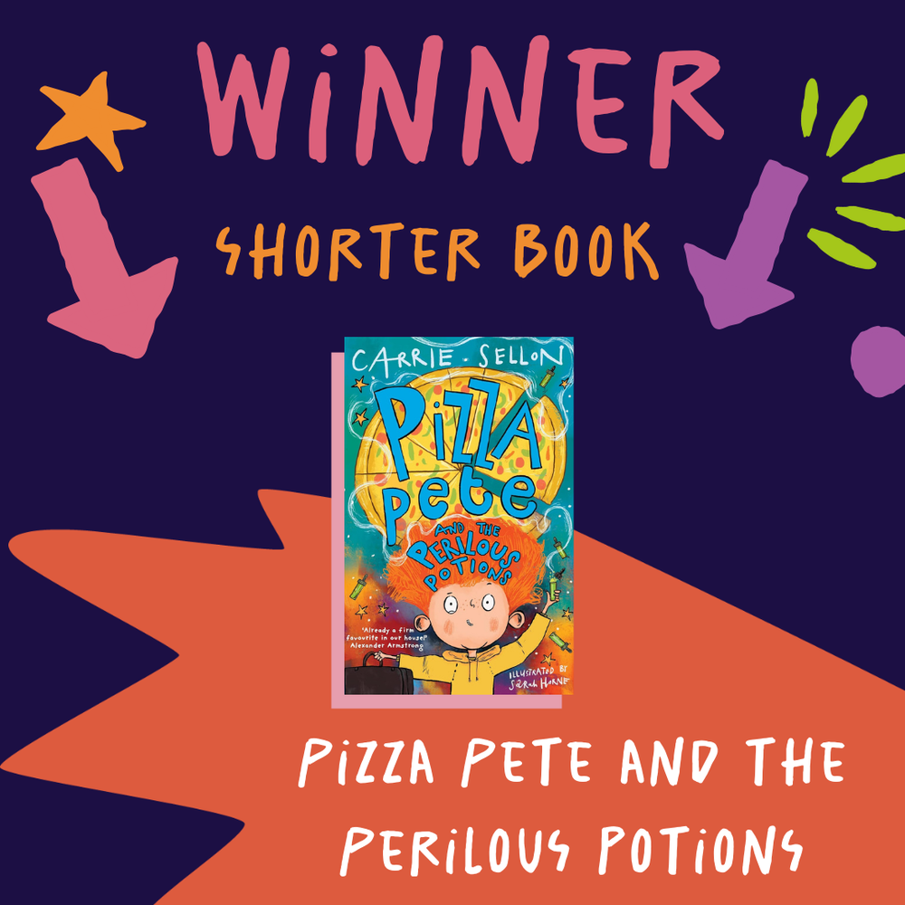 Pizza Pete and the Perilous Potions graphic with book cover