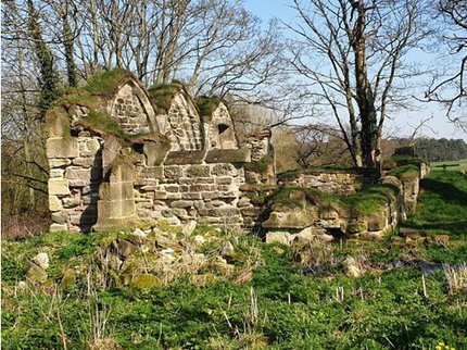 Photograph of the ruined chapel at Haughton in north Nottinghamshire