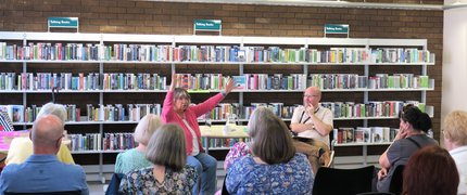 Author visit in a library