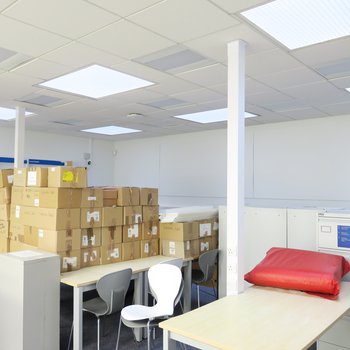 Interior of Hucknall Library - local studies area