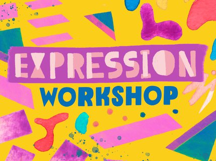 Brightly graphical logo Expression Workshop