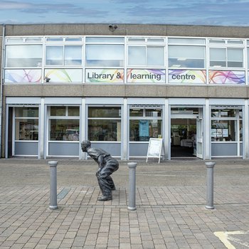 Outside the newly refurbished Kirkby in Ashfield Library and Learning Centre