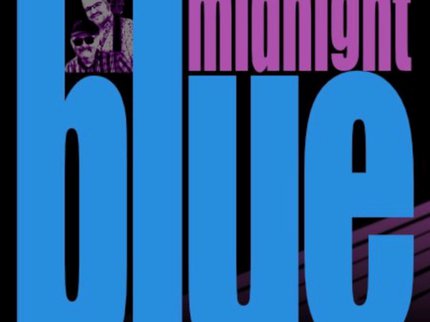 album cover style image for midnight blue with small inset pictures of performers