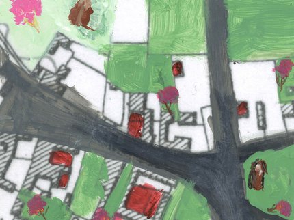 Childs Painting Of part of the Harworth and Bircotes Map