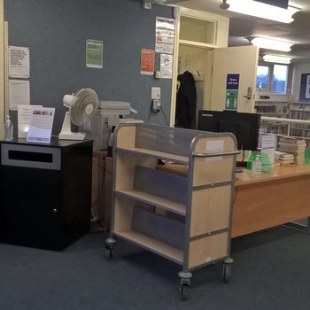 Forest Town Library self service area before refurbishment