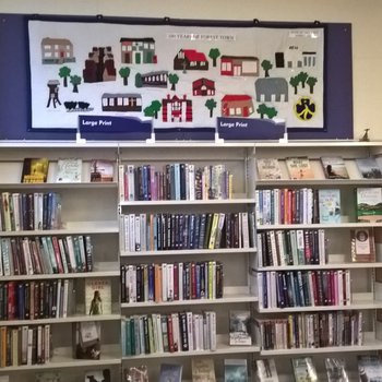 Forest Town library large print book area before refurbishment