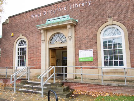 The outside of West Bridgford Library.
